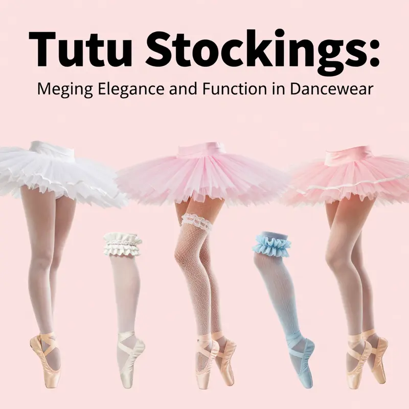 A vibrant array of tutu stockings featuring ballet-inspired designs that emphasize both fashion and function.