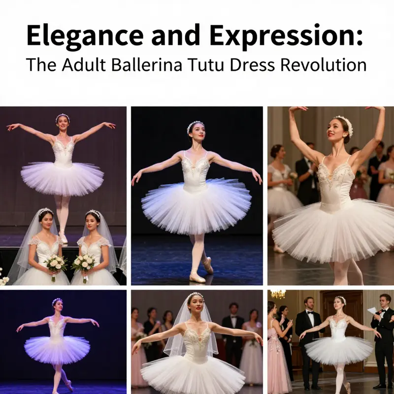 An adult ballerina exemplifying the beauty and artistry of performance attire with a striking tutu dress.