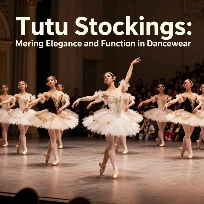 A vibrant array of tutu stockings featuring ballet-inspired designs that emphasize both fashion and function.