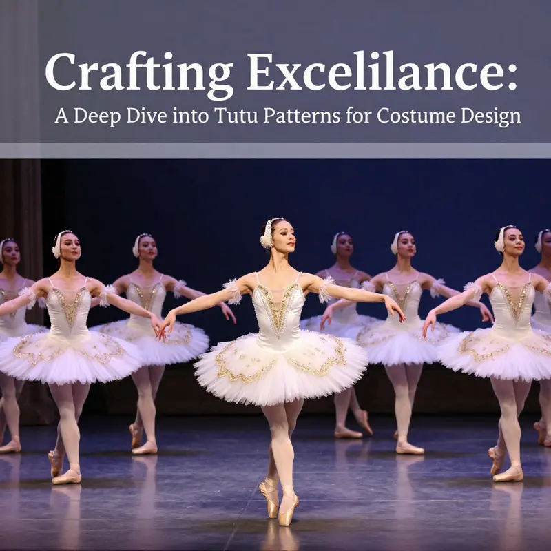 An illustrative guide to the construction of tutu patterns, highlighting key measurements and design components.