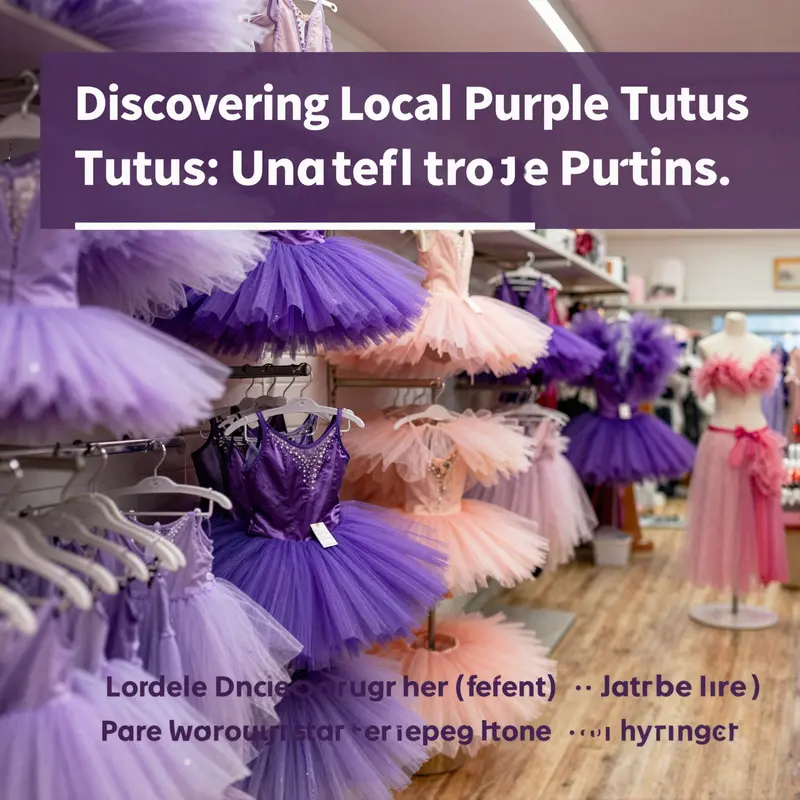 An online platform displaying various styles of purple tutus for easy comparison.