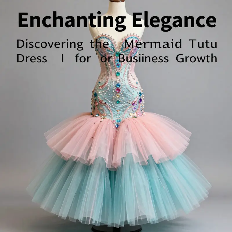 A stunning mermaid tutu dress highlighting its enchanting design and features, inviting creativity and imagination.