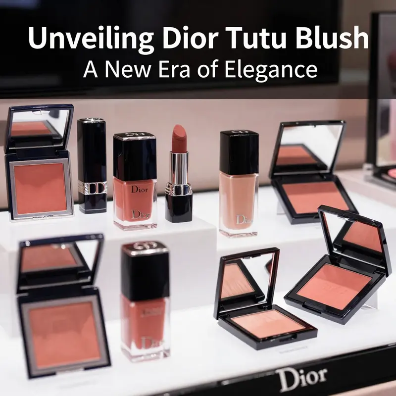 Dior Tutu Blush packaging elegantly displayed on a vanity, emphasizing its luxurious branding.