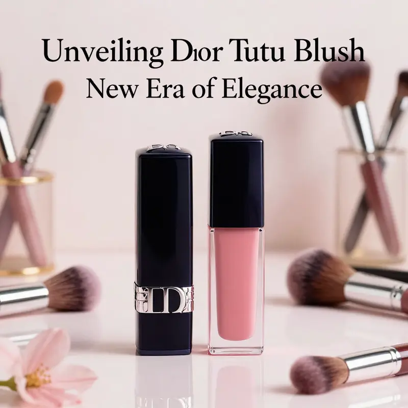 Dior Tutu Blush packaging elegantly displayed on a vanity, emphasizing its luxurious branding.