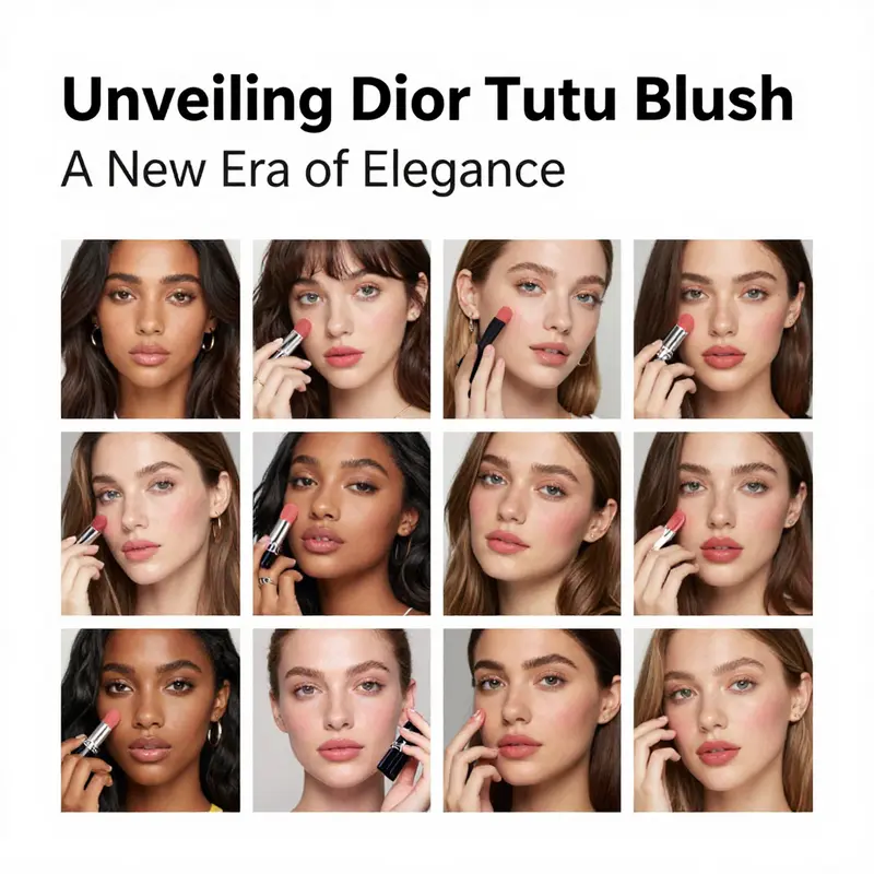 Dior Tutu Blush packaging elegantly displayed on a vanity, emphasizing its luxurious branding.