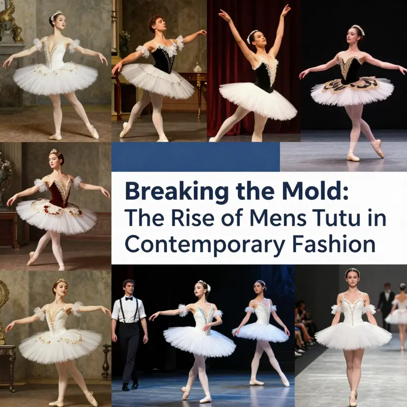 A visual journey through the historical evolution of mens tutus in fashion.