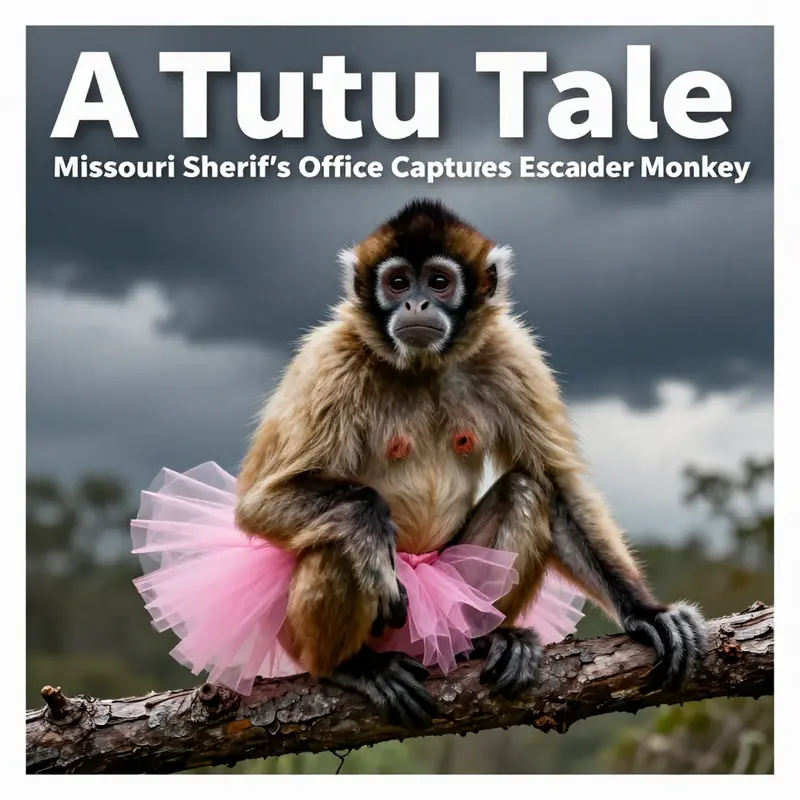 Overview of the escaped spider monkey captured by the Missouri Sheriff’s Office.