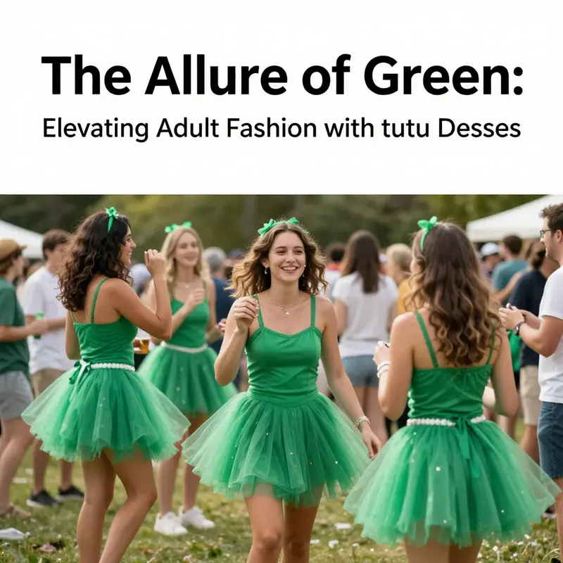 Dancers in green tutus performing on stage, highlighting professionalism and artistry.