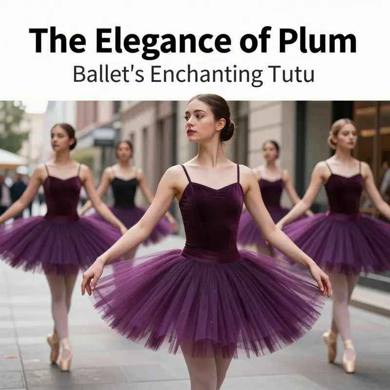 The captivating hue of plum in ballet tutus is rich and elegant, reflecting sophistication and grace.