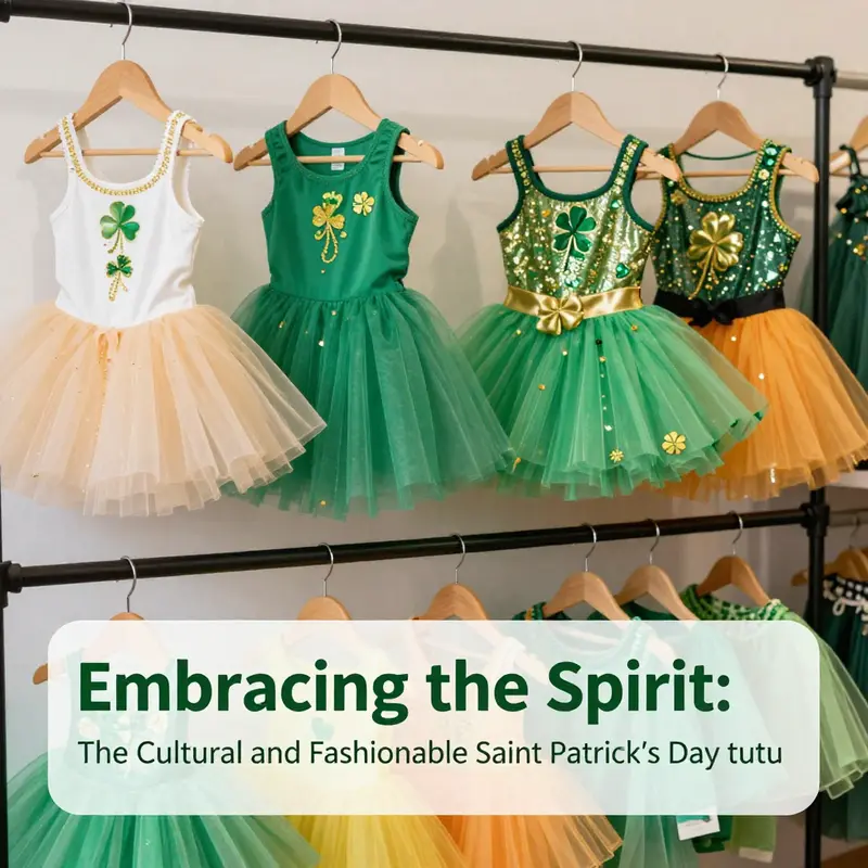 Celebrants in green tutus embodying the festive spirit of the holiday.