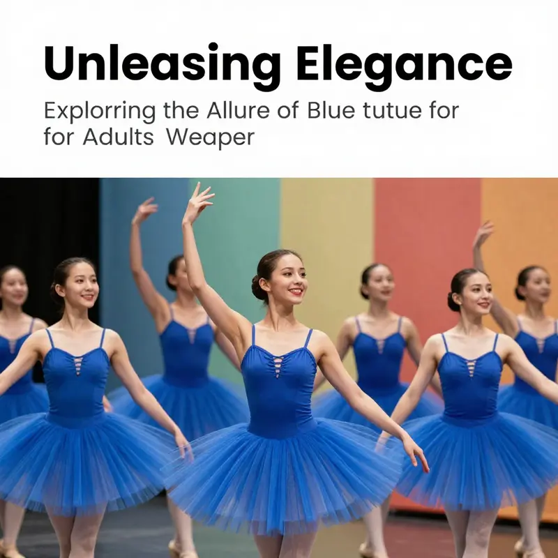 A joyful collection of adults wearing blue tutus at different events, showcasing their stylish versatility.