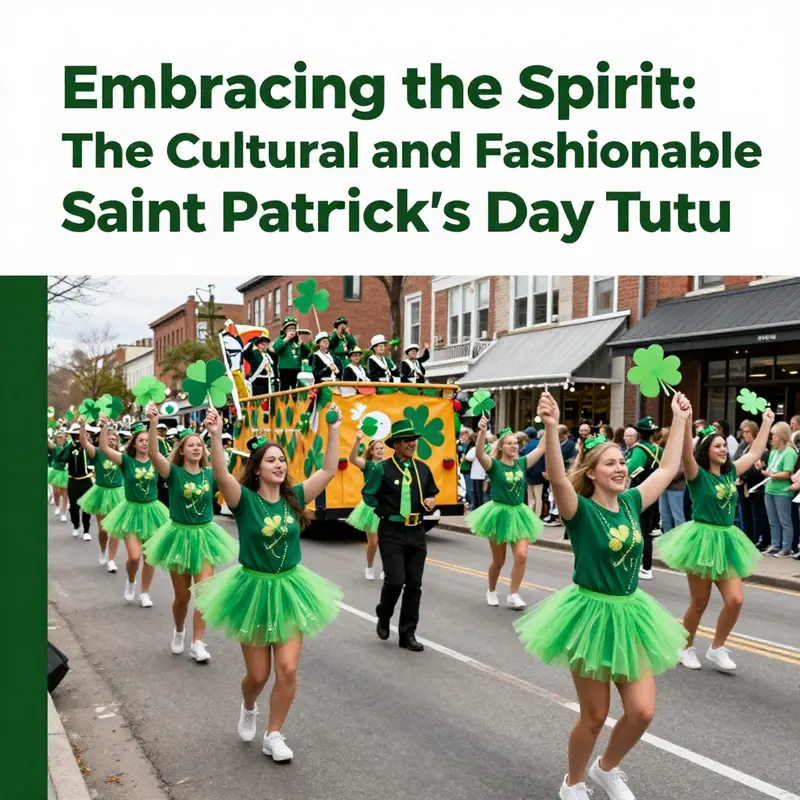 Celebrants in green tutus embodying the festive spirit of the holiday.
