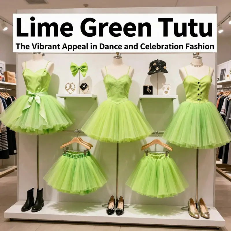 Vibrant dancers in lime green tutus capturing the essence of performance and celebration.