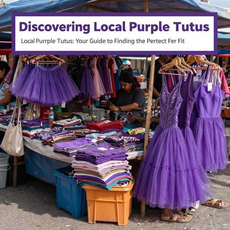 An online platform displaying various styles of purple tutus for easy comparison.