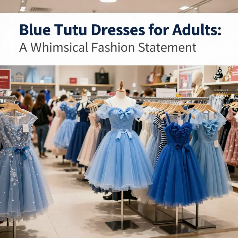 Adults reveling in the joyful allure of blue tutu dresses at a themed party.