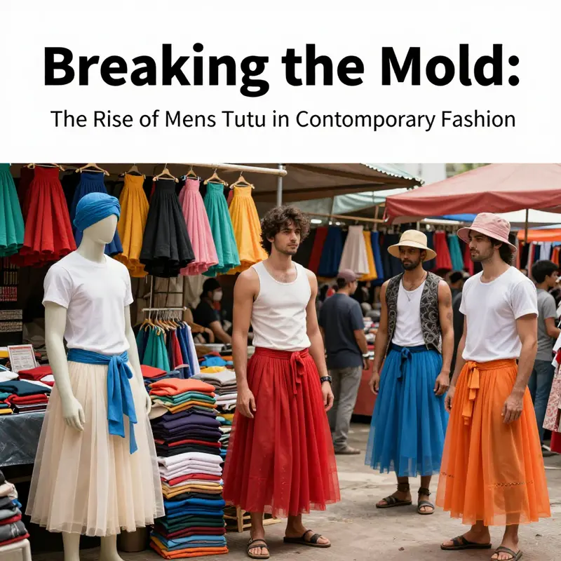 A visual journey through the historical evolution of mens tutus in fashion.