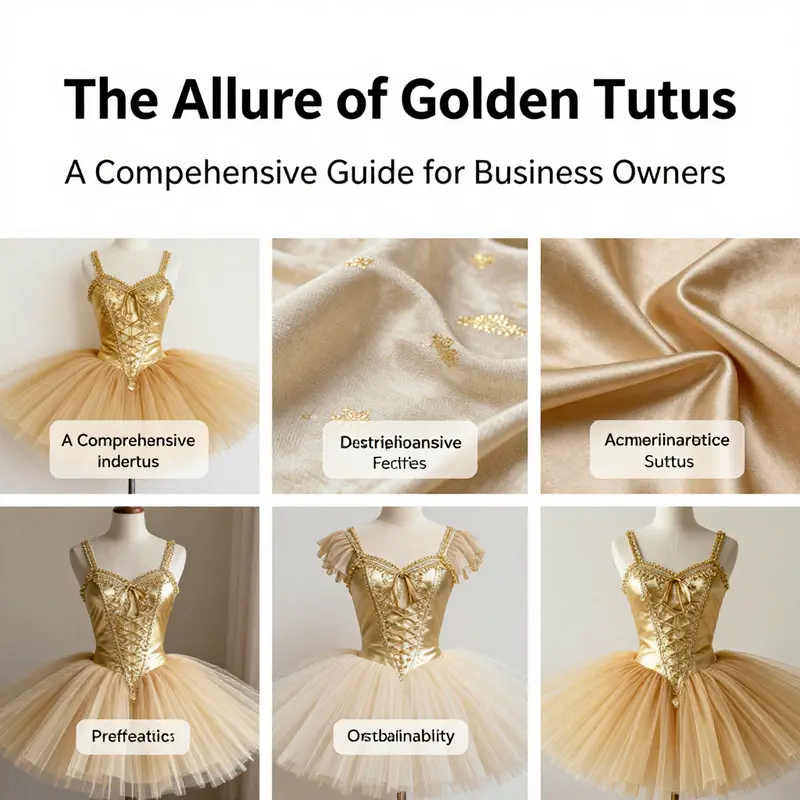A range of gold tutu styles highlighting their unique designs and versatility.