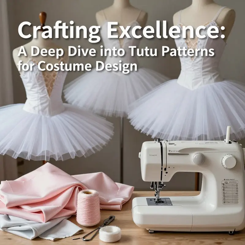 An illustrative guide to the construction of tutu patterns, highlighting key measurements and design components.