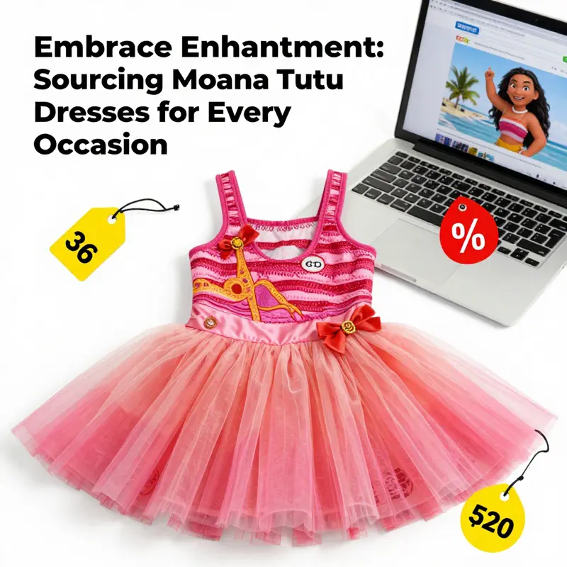 A diverse selection of Moana tutu dresses available for sourcing on Alibaba.com, perfect for retail or bulk orders.