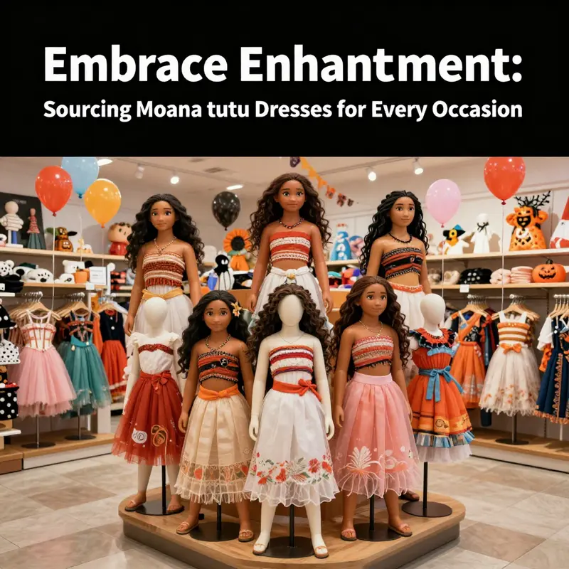 A diverse selection of Moana tutu dresses available for sourcing on Alibaba.com, perfect for retail or bulk orders.