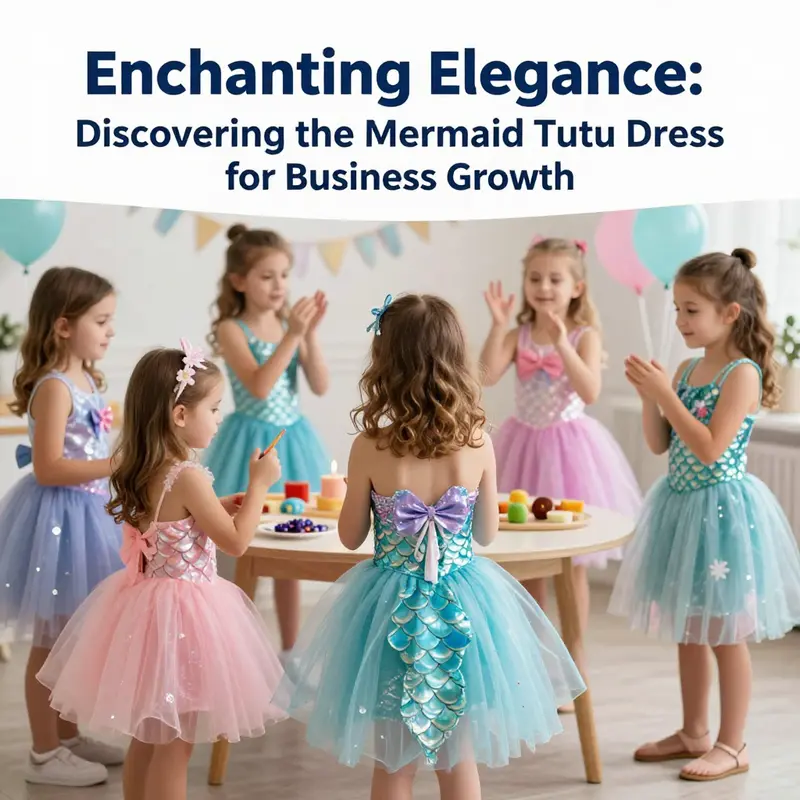 A stunning mermaid tutu dress highlighting its enchanting design and features, inviting creativity and imagination.
