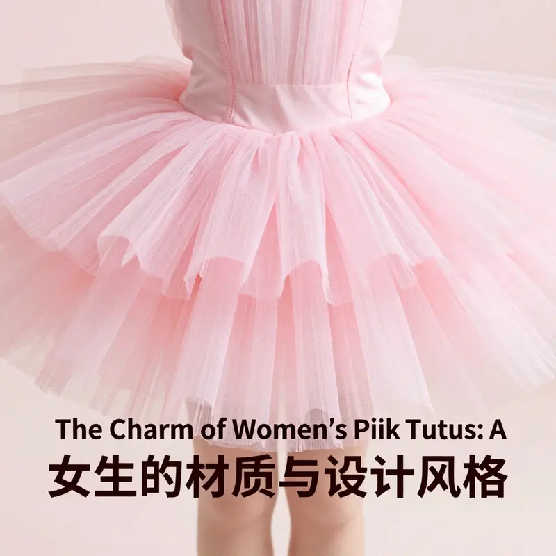A detailed view of the layered tulle and design of a women’s pink tutu.