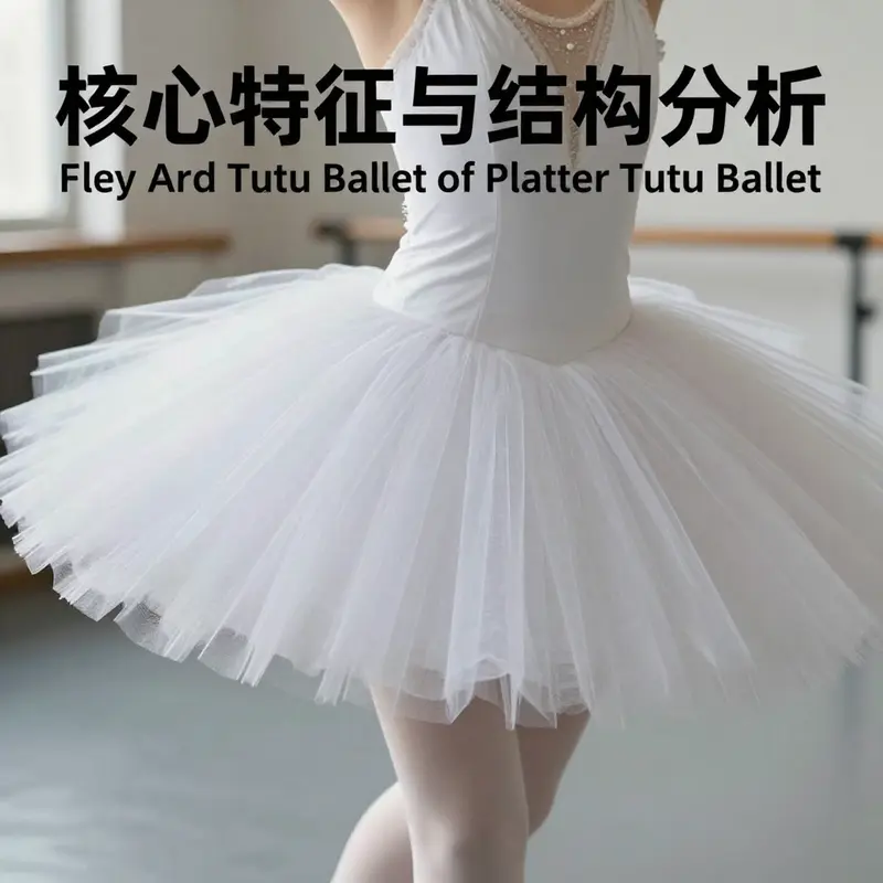 An intricate look at the design and material of a platter tutu ballet skirt, highlighting its signature features.
