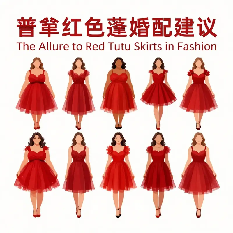 Detailed view of the layers and texture of a red tutu skirt, highlighting its light and ethereal quality.