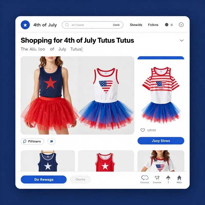A young girl celebrates Independence Day in a festive red, white, and blue tutu.