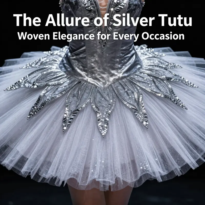 A detailed look at the layers and craftsmanship of a silver tutu.