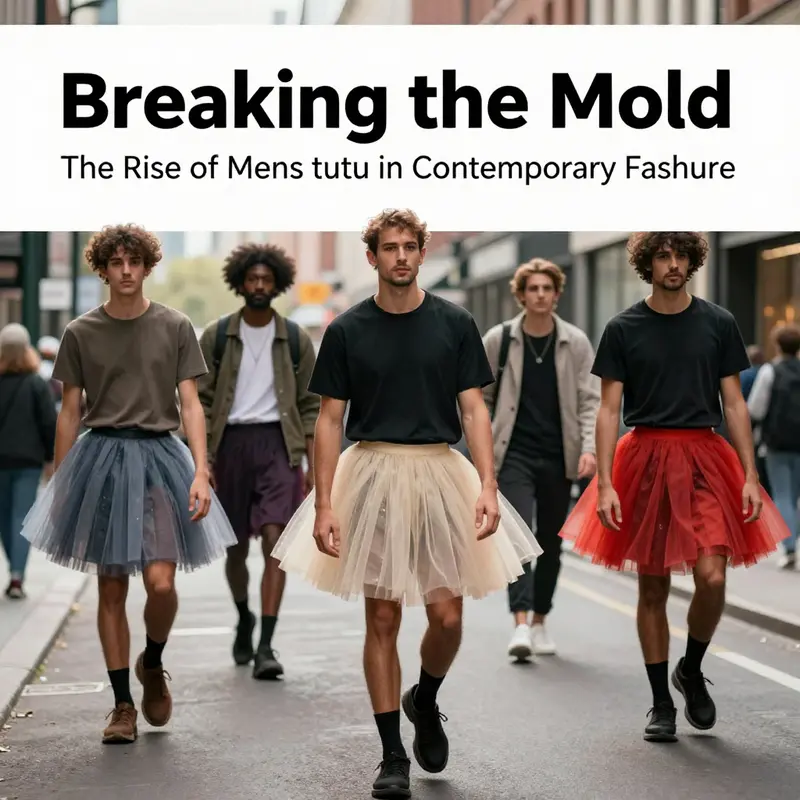 A visual journey through the historical evolution of mens tutus in fashion.