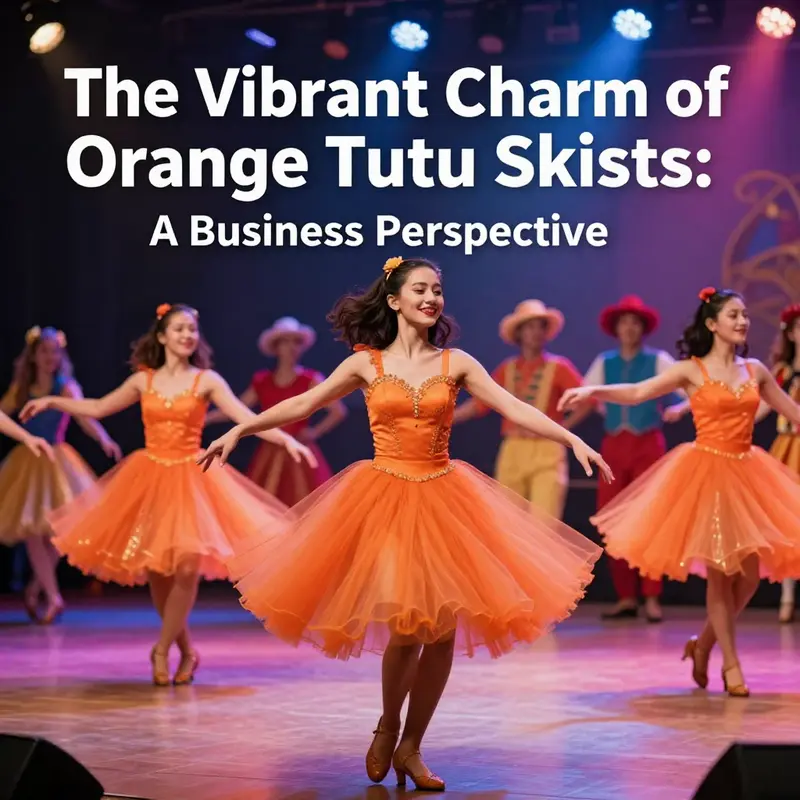 The intricate design of an orange tutu skirt highlights its layers and vibrant hue.