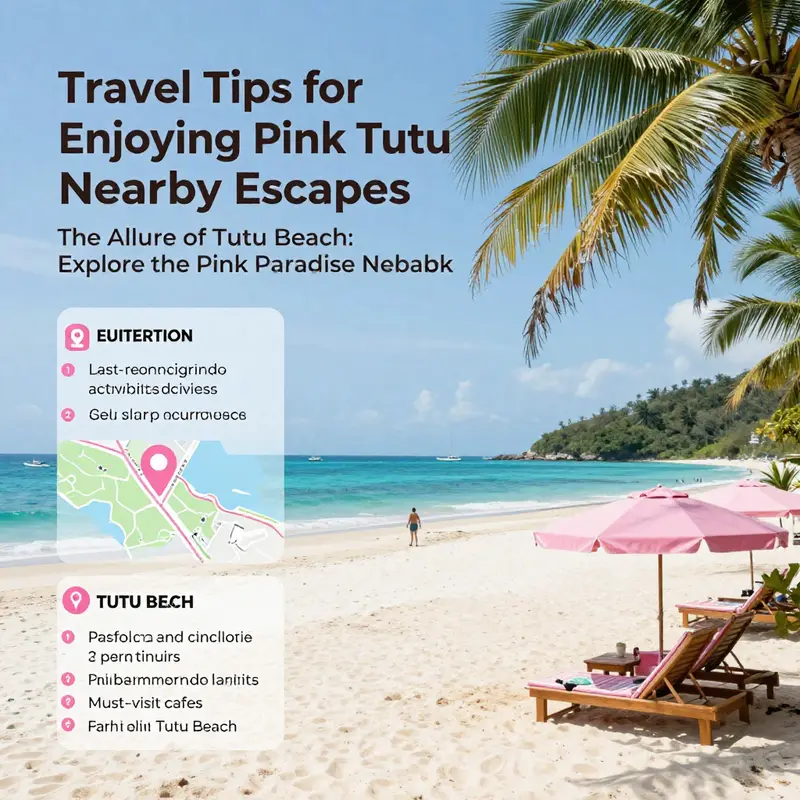 A picturesque view of Tutu Beach showcasing its stunning pink sand and vibrant ambiance.