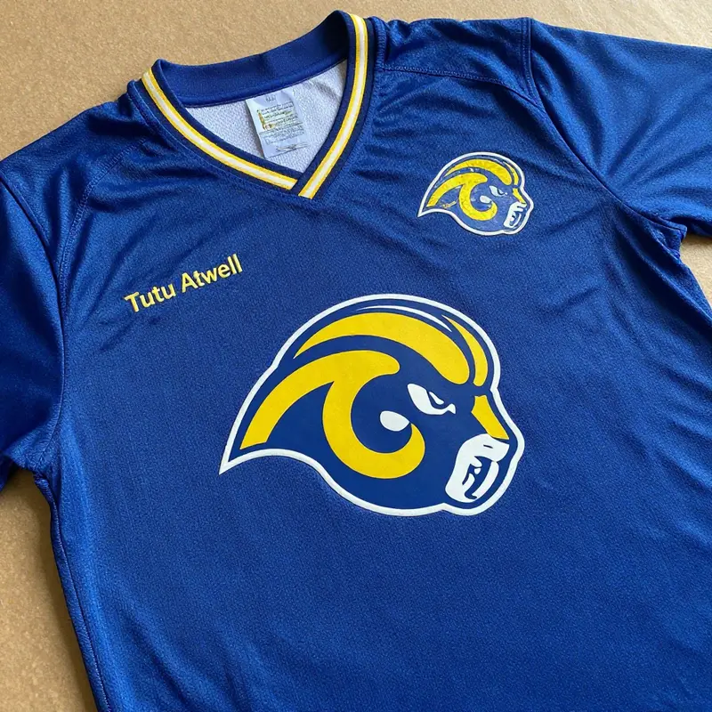 Tutu Atwell proudly wearing his iconic jersey, representing the Los Angeles Rams.