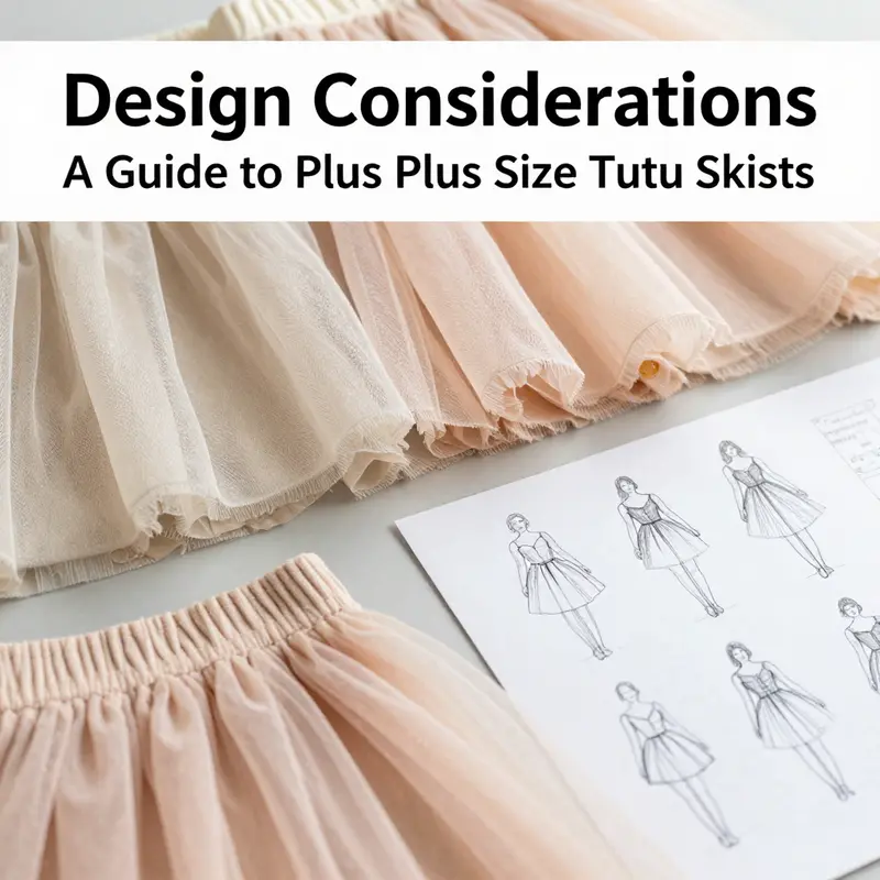 A showcase of various plus size tutu skirt styles tailored for different body shapes.