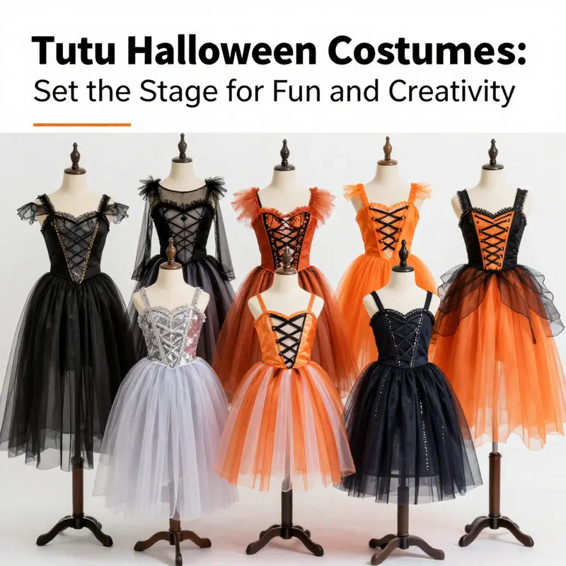 An array of popular tutu Halloween costumes highlighting various whimsical themes.