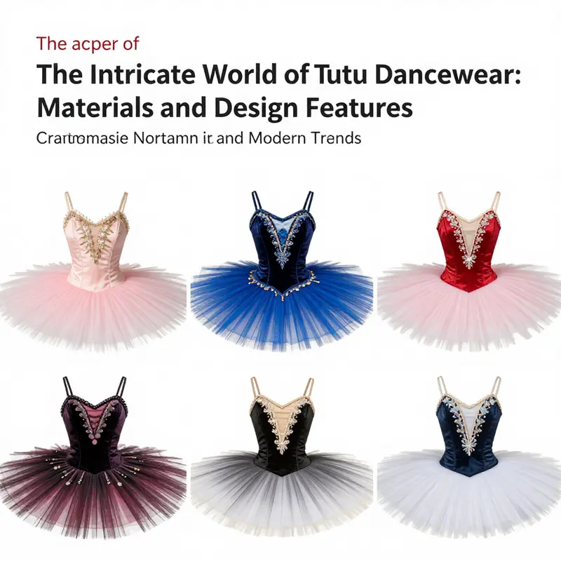 Different styles of tutu dancewear highlighting the elegance and functionality designed for performers.