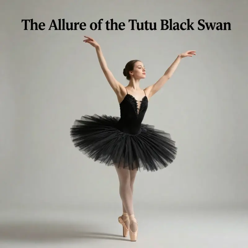 The artistic elegance of the Tutu Black Swan, inspired by classical ballet.