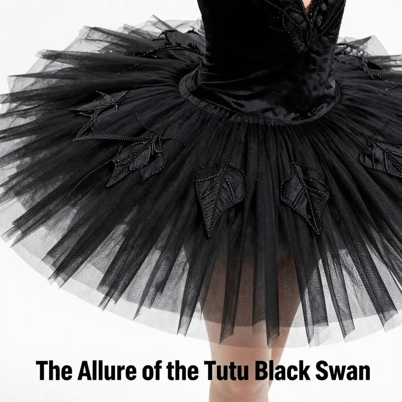 The artistic elegance of the Tutu Black Swan, inspired by classical ballet.