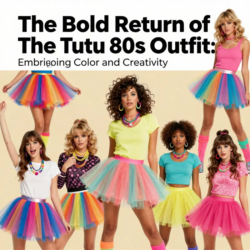 The cultural revival of the tutu 80s outfit celebrating individuality and colorful expression.