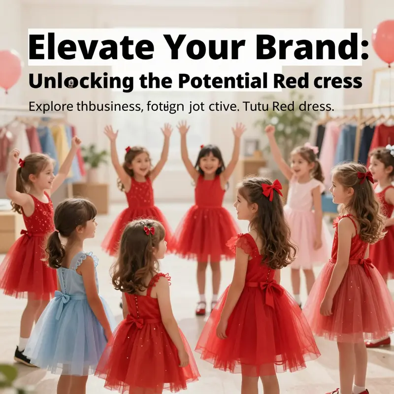 A group of children wearing colorful red tutu dresses, highlighting joy, celebration, and the enduring appeal of tutu dresses.