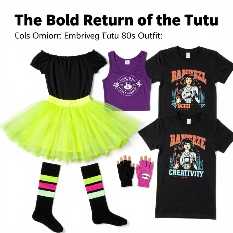 The cultural revival of the tutu 80s outfit celebrating individuality and colorful expression.