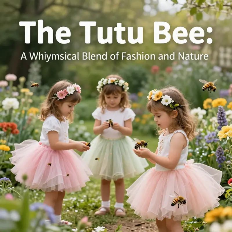 A vibrant fusion of tutu skirts and bee-themed accessories showcasing the Tutu Bee’s impact on children’s fashion.