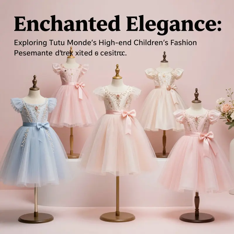 A vibrant display of Tutu Monde children's dresses, symbolizing the dreamlike quality of luxury clothing for young girls.
