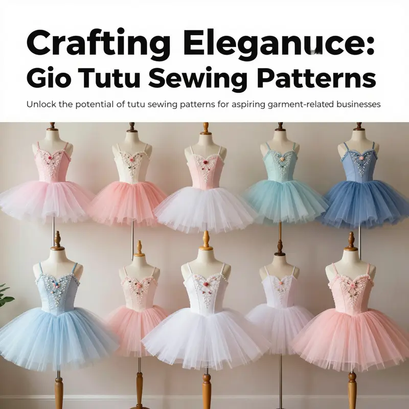An array of tutus displayed in various colors and designs, showcasing the creativity and skill involved in their creation.
