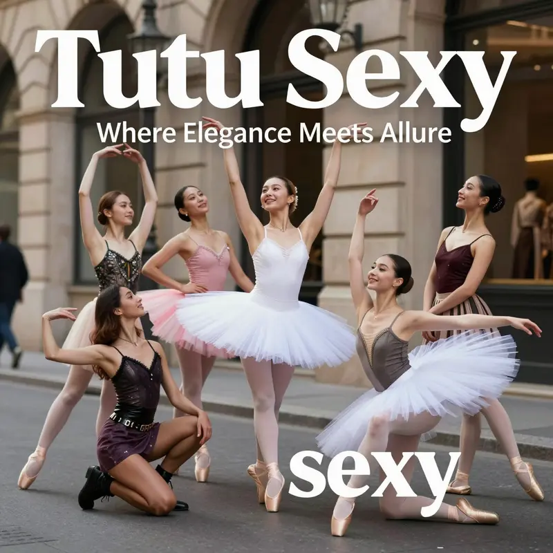 A colorful cover image illustrating the 'tutu sexy' trend with dancers embodying a mix of ballet charm and contemporary flair.