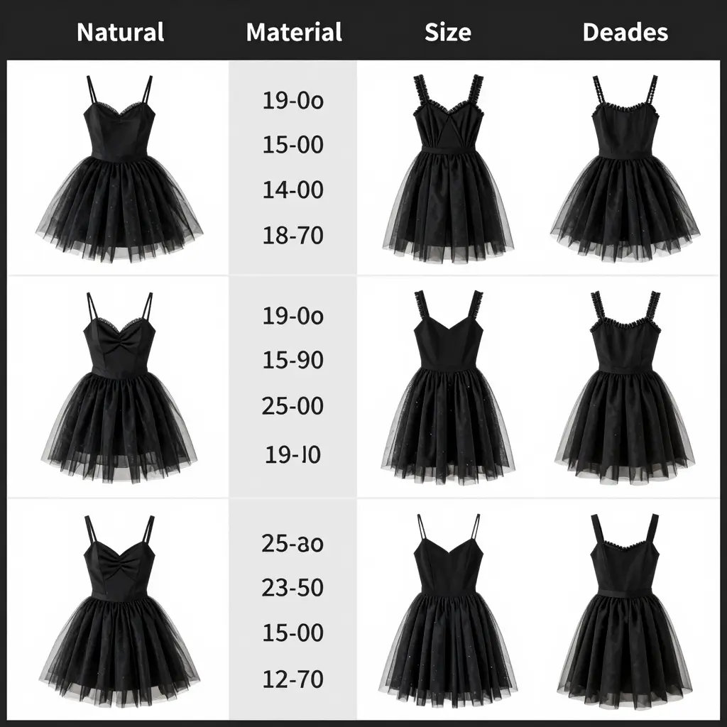 Black Tutu Dress Feature Comparison
