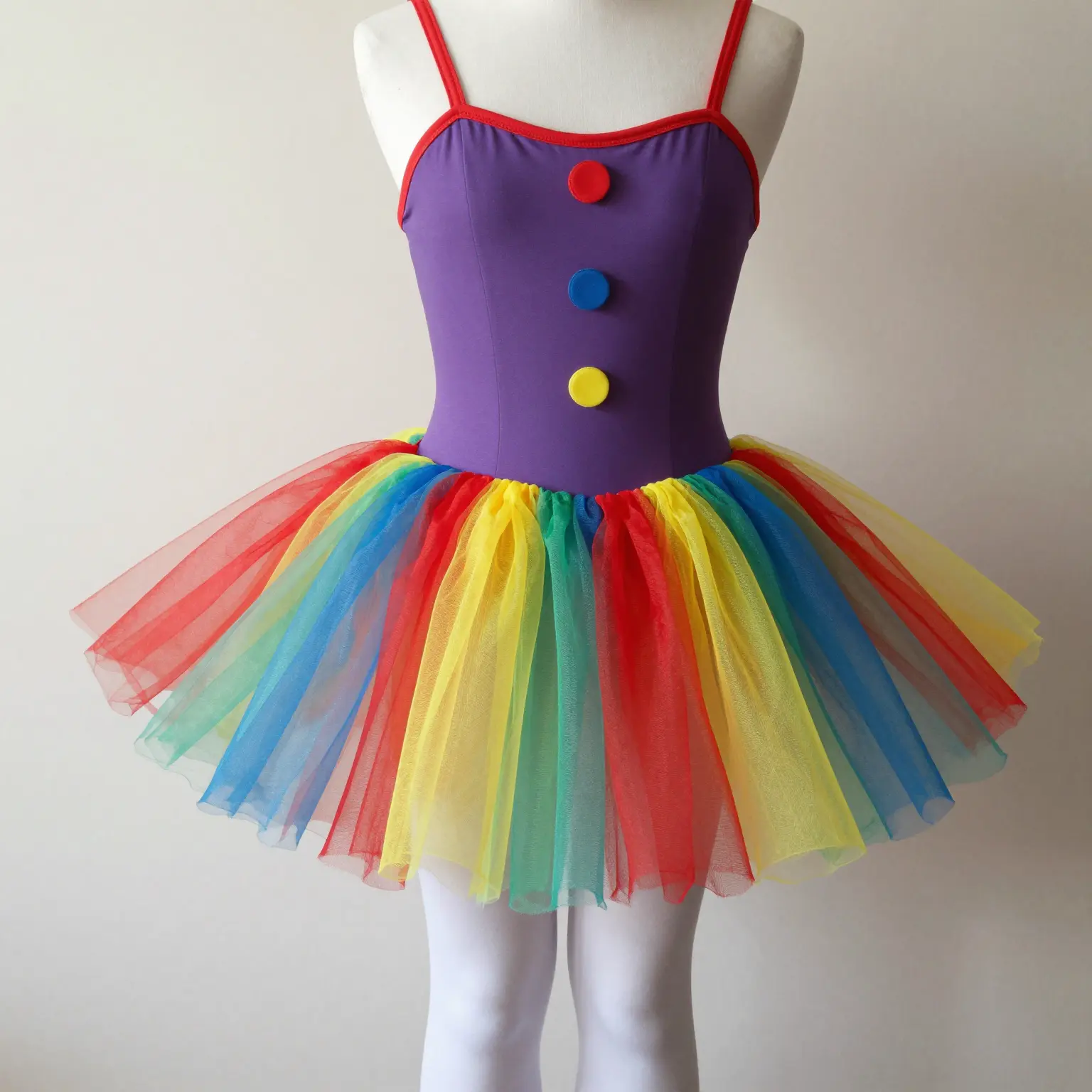 Vibrant clown tutu for dancers