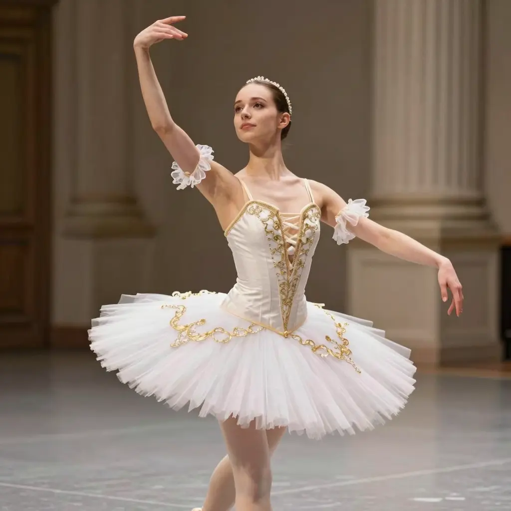 Ballet Dancer in Corset and Tutu Dress