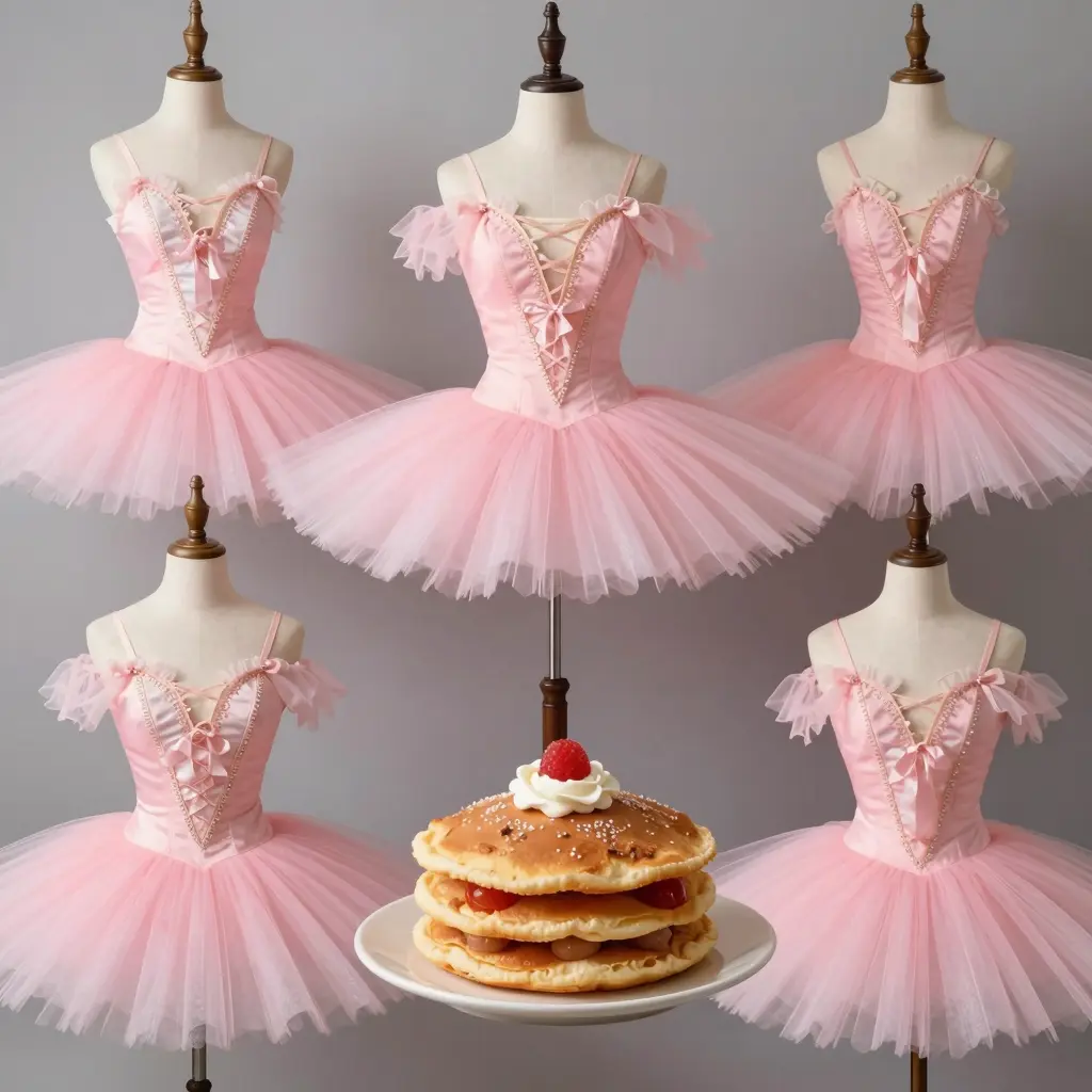 A collection of pink tutus in various styles